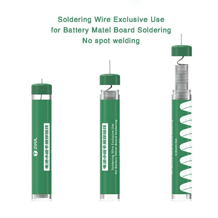 2UUL SC39 0.8mmx3m Soldering Wire for Battery Metal Board Soldering