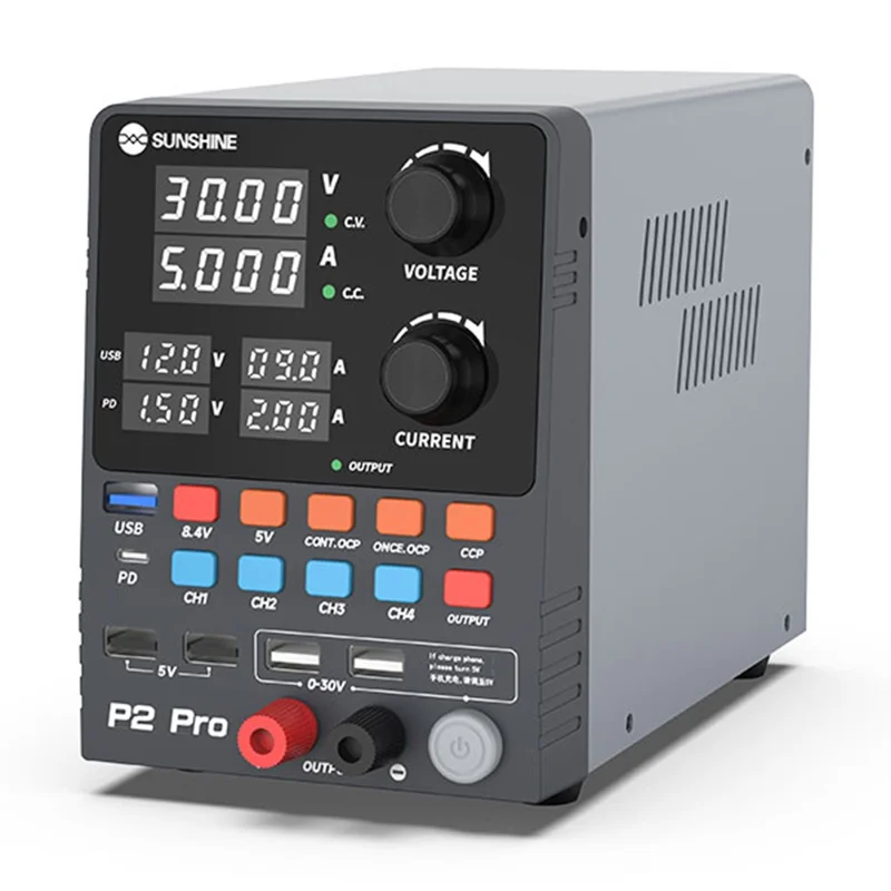 SUNSHINE P2 Pro Intelligent Regulated Power Supply Phone Repair Stabilized Power Meter - EU Plug

Интеллектуальный регулируемый источник питания SUNSHINE P2 Pro для ремонта телефонов, стабилизированный измеритель мощности - Вилка EU