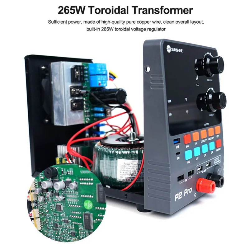 SUNSHINE P2 Pro Intelligent Regulated Power Supply Phone Repair Stabilized Power Meter - EU Plug

Интеллектуальный регулируемый источник питания SUNSHINE P2 Pro для ремонта телефонов, стабилизированный измеритель мощности - Вилка EU