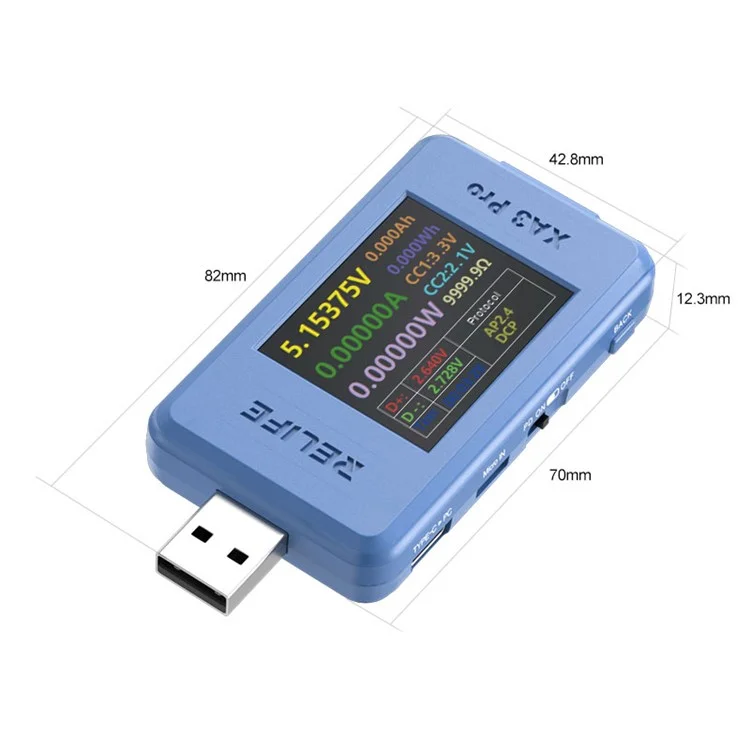 RELIFE XA3 Pro Rilevatore USB intelligente con protocolli di ricarica rapida