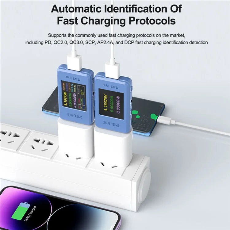 RELIFE XA3 Pro Rilevatore USB intelligente con protocolli di ricarica rapida