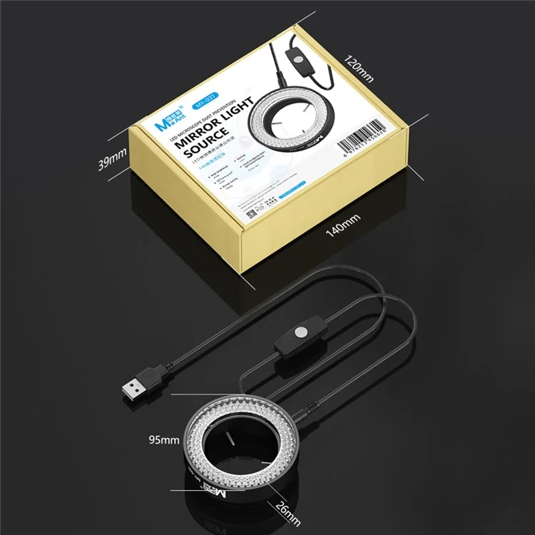 Luz de anel de microscópio LED MAANT MY-037 Iluminador para vários modelos de microscópio