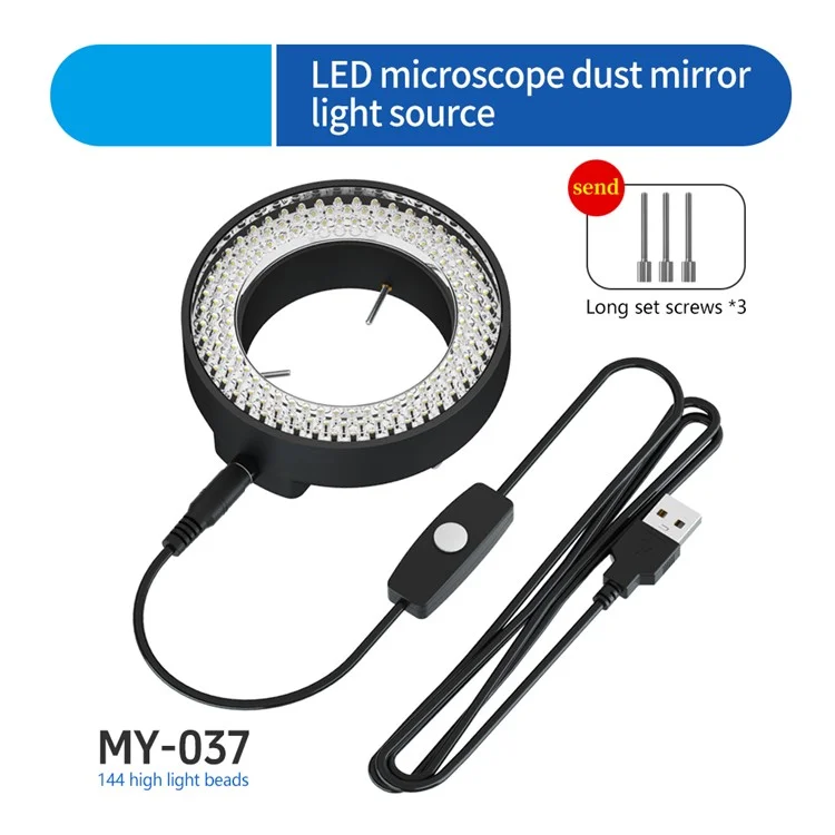 Luz de anel de microscópio LED MAANT MY-037 Iluminador para vários modelos de microscópio