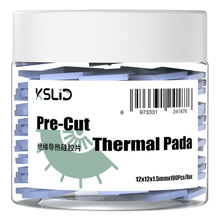 KSLID P100 100Pcs Folha de silicone isolante térmica Placa-mãe CPU IC GPU Esteira de pré-corte de reparo
