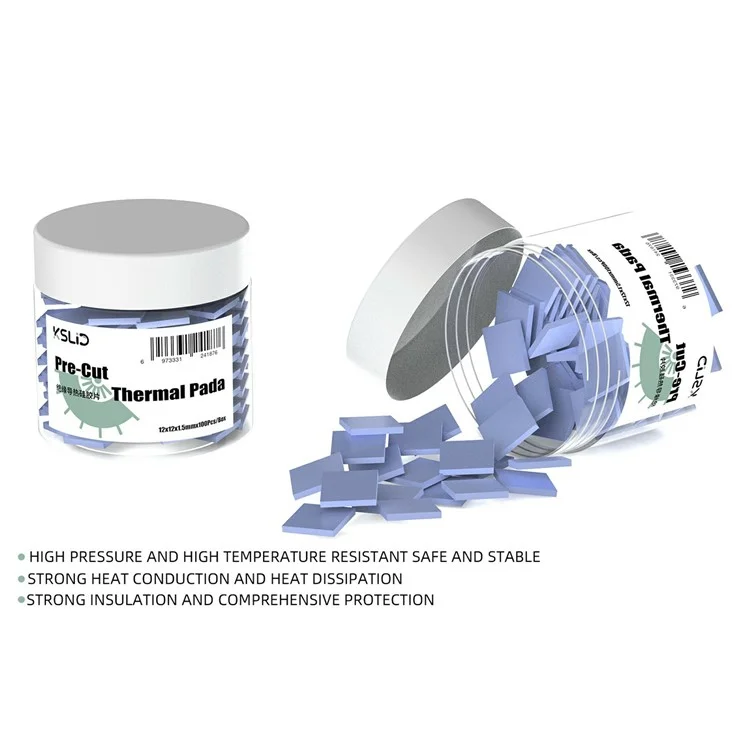 KSLID P100 100Pcs Folha de silicone isolante térmica Placa-mãe CPU IC GPU Esteira de pré-corte de reparo