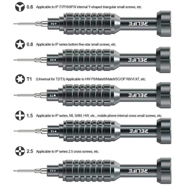 RELIFE RL-730 Magnetic Screwdriver Phone Tablet Laptop LCD Screen Disassembly Tools - 0.8