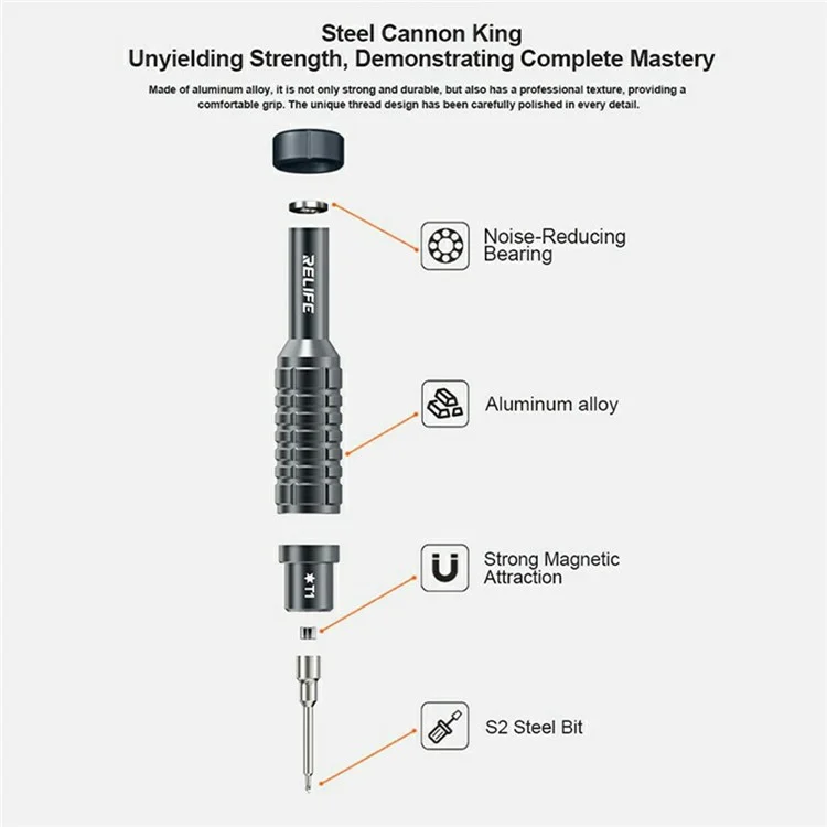 RELIFE RL-730 Magnetic Screwdriver Phone Tablet Laptop LCD Screen Disassembly Tools - 0.8