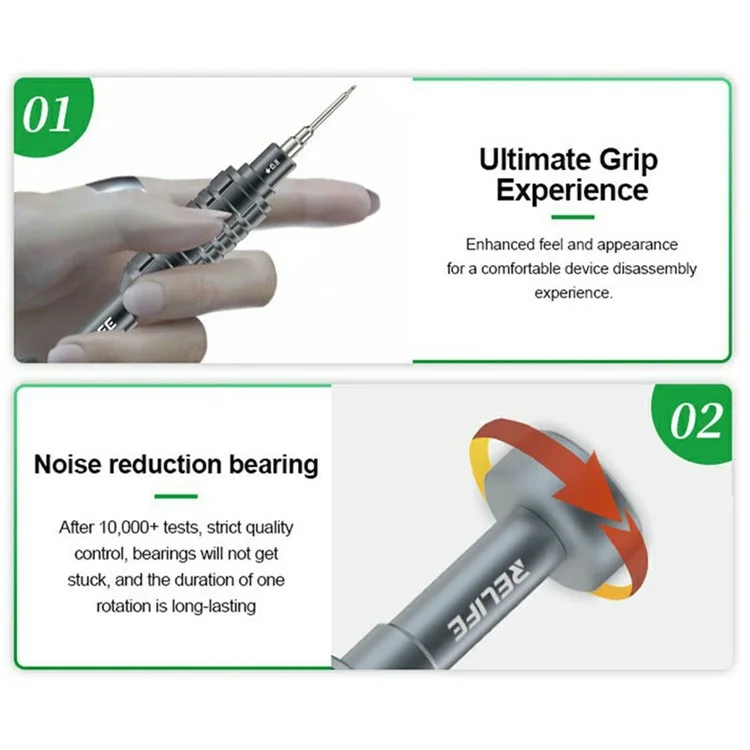 RELIFE RL-730 Magnetic Screwdriver Phone Tablet Laptop LCD Screen Disassembly Tools - 0.8