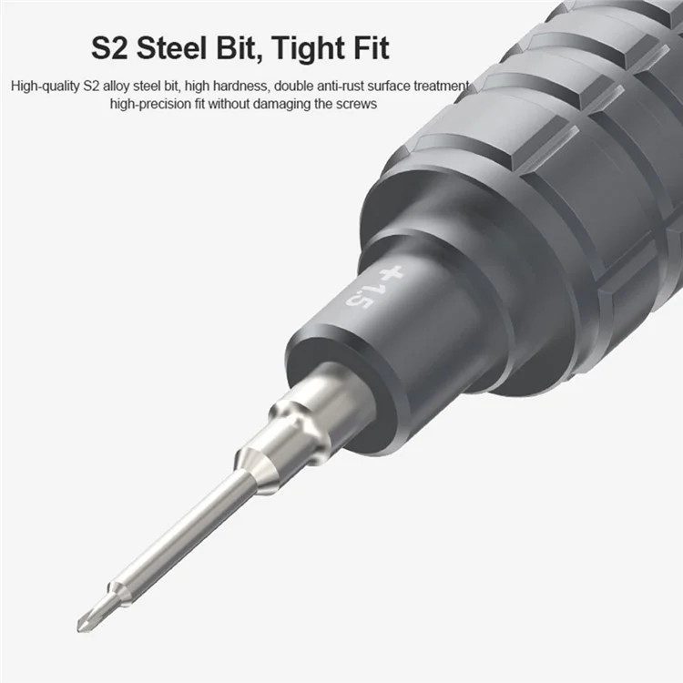 Ensemble de tournevis RELIFE RL-730A 5-en-1 avec embouts en acier S2 extra durs, magnétiques et à succion forte, outils de réparation.