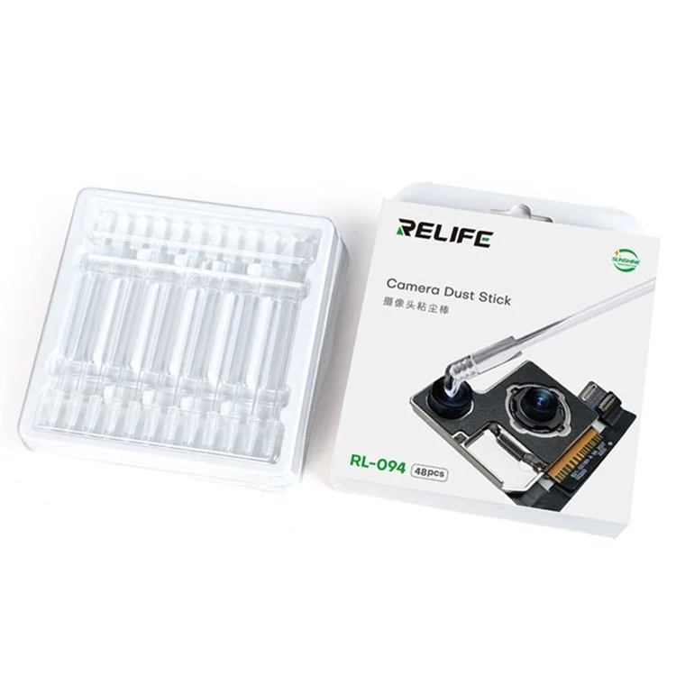 RELIFE RL-094 48 Pezzi Bastone Pulitore per Lenti della Fotocamera con Forte Adesività, Bastoncini per Rimozione della Polvere, Strumento di Pulizia