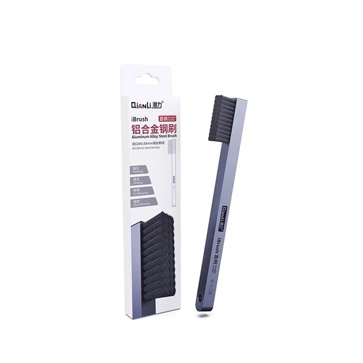 Brosse en acier inoxydable à l'alliage d'aluminium Résistance à la chaleur Brosse pour téléphone Tablet PCB Carte mère Nettoyage Polissage Réparation