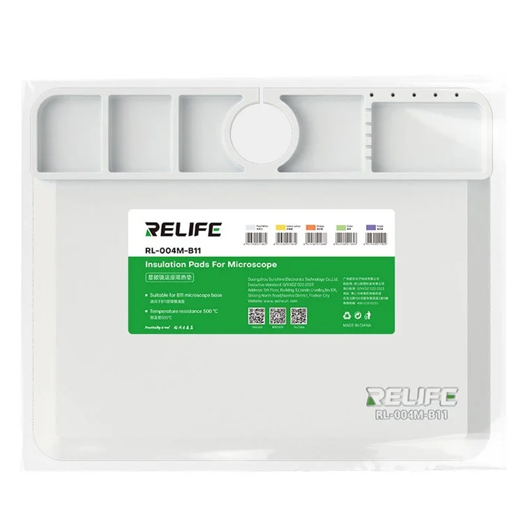 RELIFE RL-004M-B11 Microscope Base Silicone Pad High Temperature Resistance 500? Mat - White