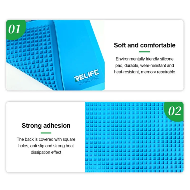 RELIFE RL-004M-B11 Microscope Base Silicone Pad High Temperature Resistance 500℃ Mat - Orange