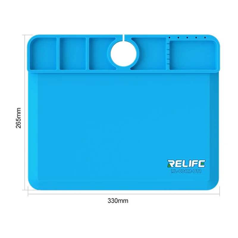 RELIFE RL-004M-B11 Microscope Base Silicone Pad High Temperature Resistance 500℃ Mat - Orange