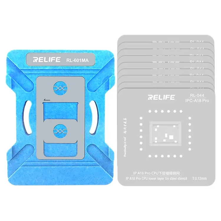 RELIFE RL-601MA CPU Reballing Stencil Platform for iPhone A8 - A18 Pro Systerm IC Chip Planting Tin Template Fixture
