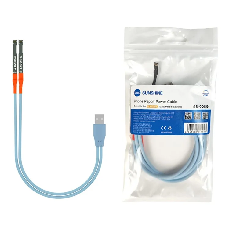 SUNSHINE SS-908G Power Supply Test Cable for iPhone 16 / 16 Plus / 16 Pro / 16 Pro Max Repair Boot Line