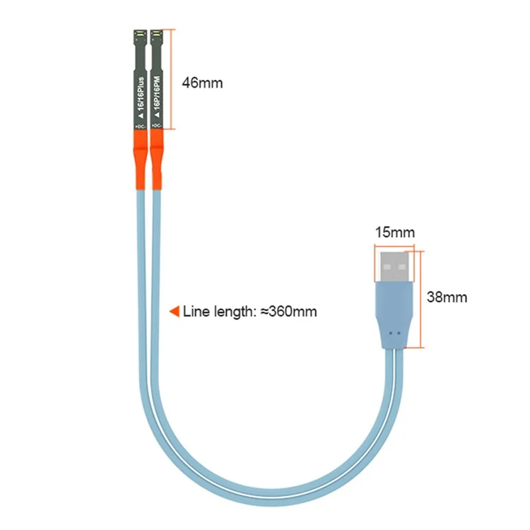 SUNSHINE SS-908G Power Supply Test Cable for iPhone 16 / 16 Plus / 16 Pro / 16 Pro Max Repair Boot Line