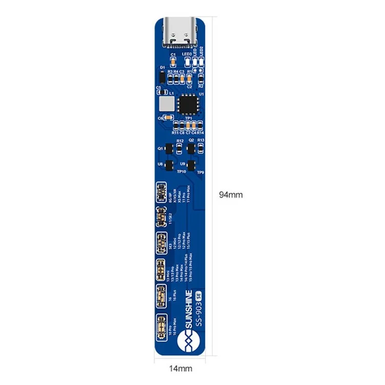 SUNSHINE SS-903 SE For iPhone 8 - 16 Pro Max Battery Charging Activation Board High-Power Overload Protection