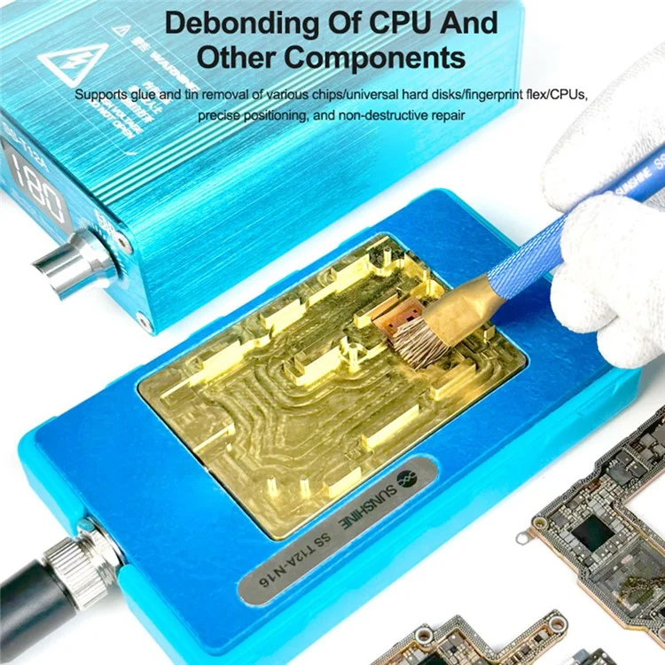 SUNSHINE SS-T12A-N16 Motherboard Layered Heating Machine for iPhone 16 / 16 Plus / 16 Pro / 16 Pro Max Mainboard Welding Table