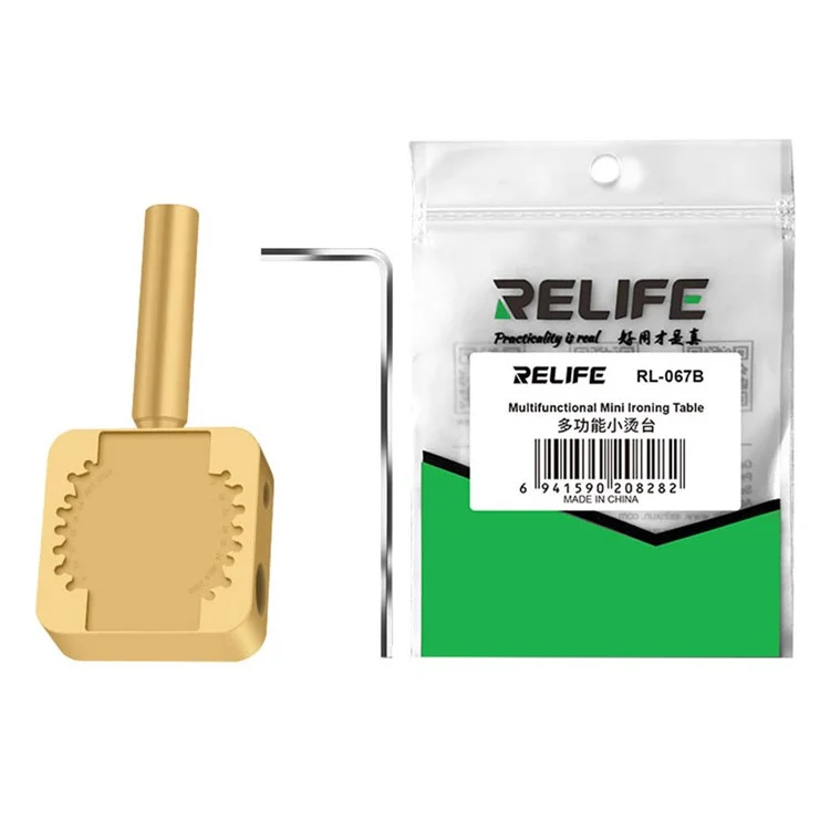 Mesa de planchado multifuncional pequeña RELIFE RL-067B 10.0 con herramientas para soldar cables y chips de pantallas de teléfono.