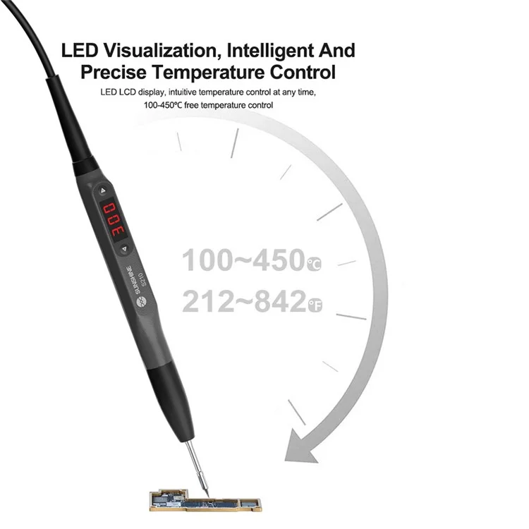 SUNSHINE 210 Pro Smart Portable Soldering Iron Station Temperature Control for Phone PCB Repair - EU Plug

СОЛНЕЧНЫЙ 210 Pro Smart Портативная паяльная станция с температурным контролем для ремонта телефонных плат - вилка ЕС