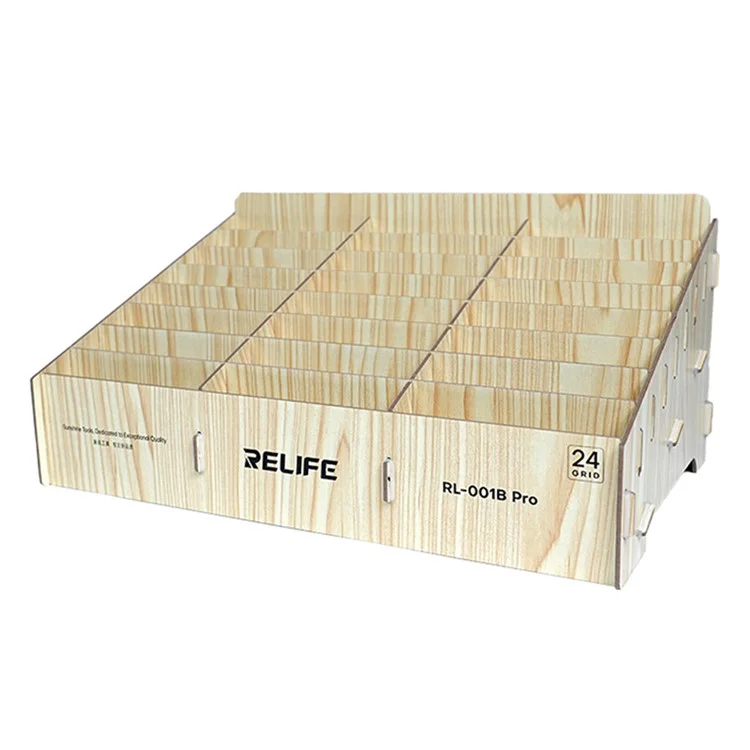 RELIFE RL-001B Pro 24-Fach Telefonmanagementbox / Holz-Aufbewahrungsorganizer / Mehrfach-Fach-Gerätehalter