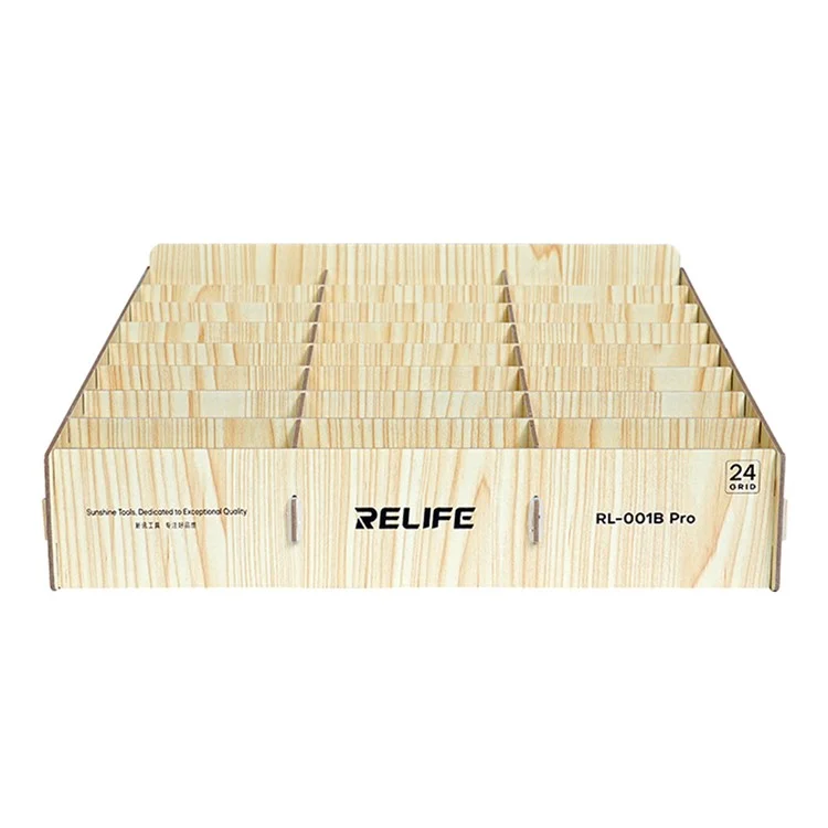 RELIFE RL-001B Pro 24-Fach Telefonmanagementbox / Holz-Aufbewahrungsorganizer / Mehrfach-Fach-Gerätehalter