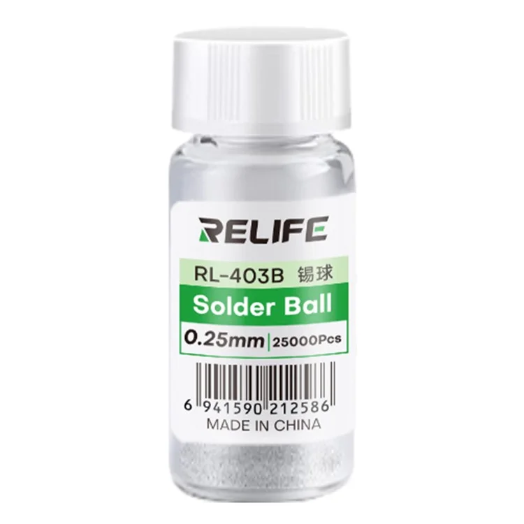 RELIFE RL-403B 25000 Stück / Flasche 183°C bleihaltiges Lötkugeln 0,25 mm BGA-Reparatur-Werkzeug zum Reparieren von Chips