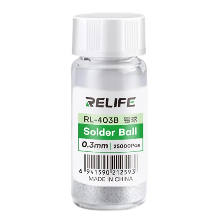 RELIFE RL-403B 25000 Stück / Flasche 183°C bleihaltiger Lötkügelchen 0,3 mm BGA-Reparatur-Werkzeug für Chip-Reparatur