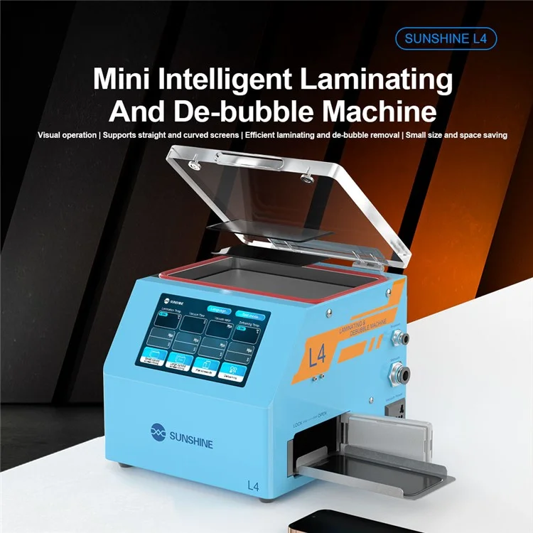 SUNSHINE L4 Mini Intelligent Laminating Machine Screen Protector Applicator Bubble Remover - CN Standard Plug