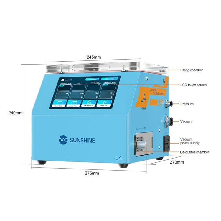 SUNSHINE L4 Mini Intelligent Laminating Machine Screen Protector Applicator Bubble Remover - CN Standard Plug