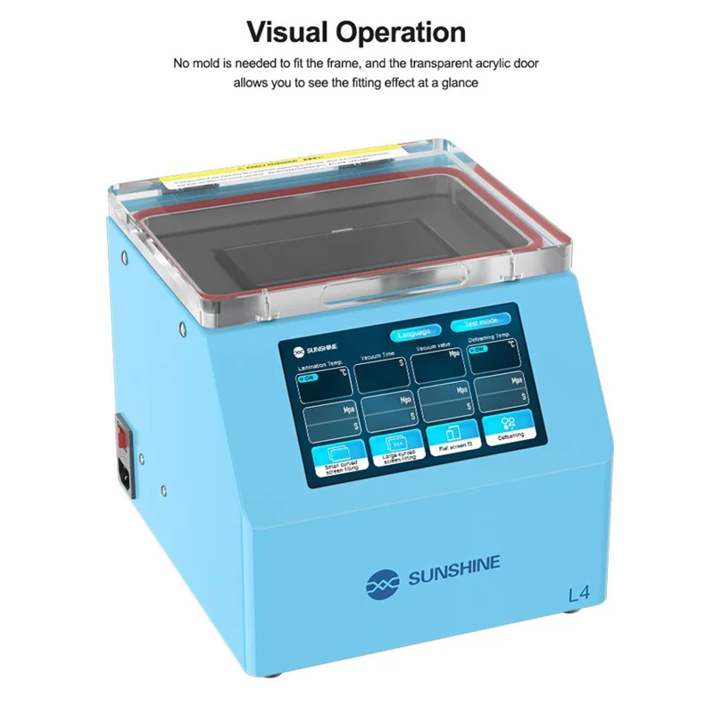 SUNSHINE L4 Mini Intelligent Laminating Machine Screen Protector Applicator Bubble Remover - US Plug