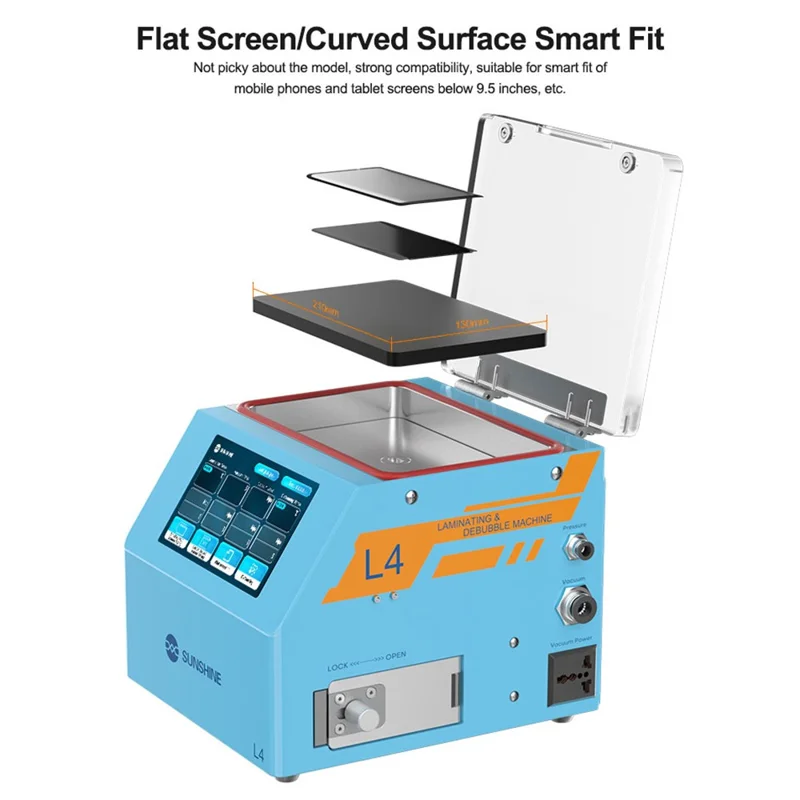 SUNSHINE L4 Mini Intelligent Laminating Machine Screen Protector Applicator Bubble Remover - UK Plug