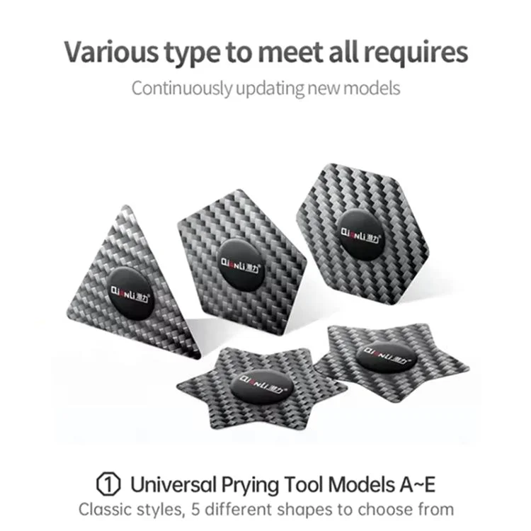 QIANLI High Flexibility Carbon Fiber Pry Tool Multifunctional Spudger for Phone Repair Disassembly - Hexagon