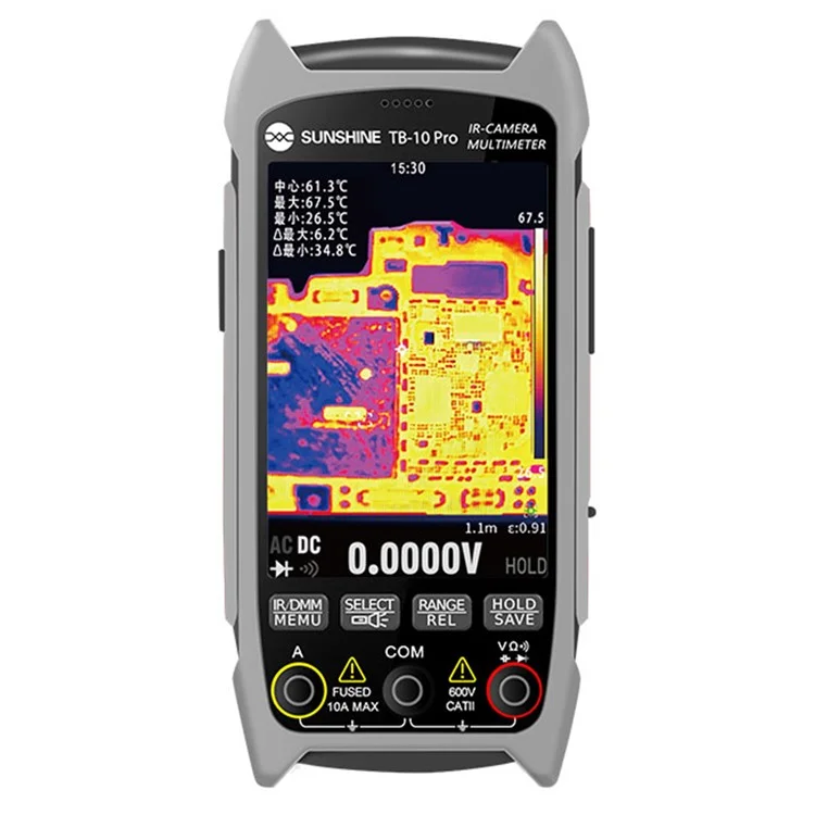SUNSHINE TB-10 Pro Multimètre Imageur Thermique Portable avec Imagerie Infrarouge pour Réparation de Téléphone / Test de PCB
