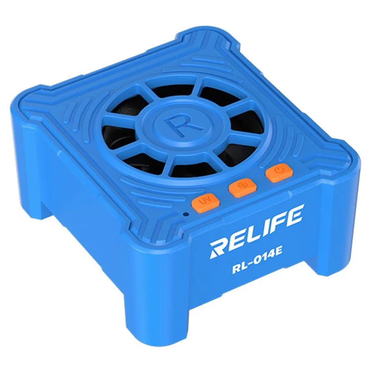 RELIFE RL-014E UV Curing Cooling Fan Smoke Exhaust Dust Display Mini Working Fan with 3-Speed Adjustment
