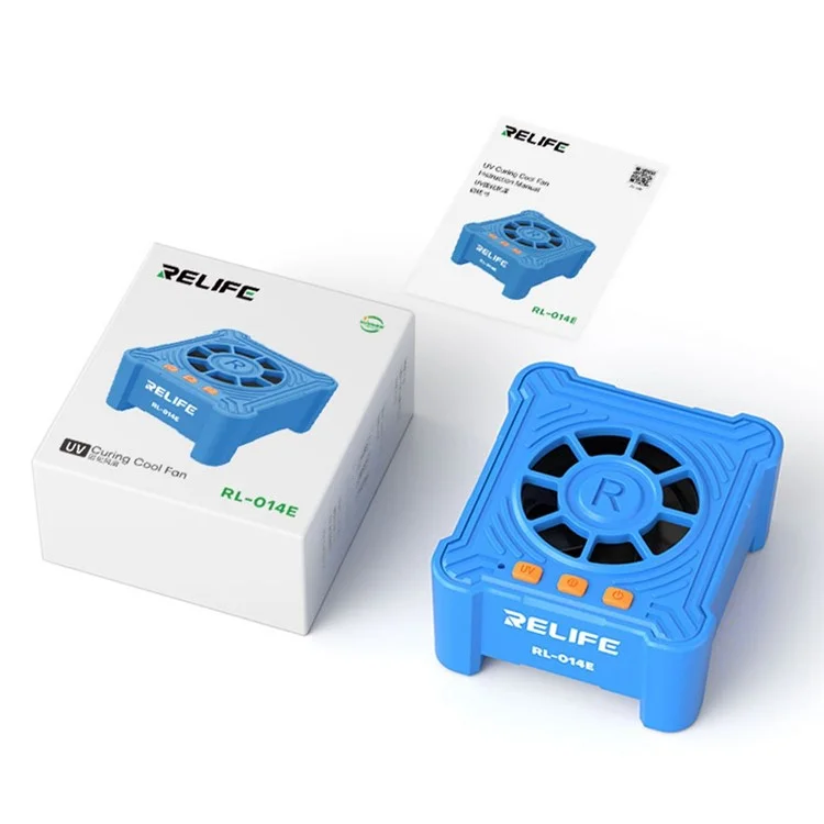 RELIFE RL-014E UV Curing Cooling Fan Smoke Exhaust Dust Display Mini Working Fan with 3-Speed Adjustment