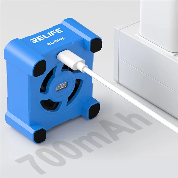 RELIFE RL-014E UV Curing Cooling Fan Smoke Exhaust Dust Display Mini Working Fan with 3-Speed Adjustment