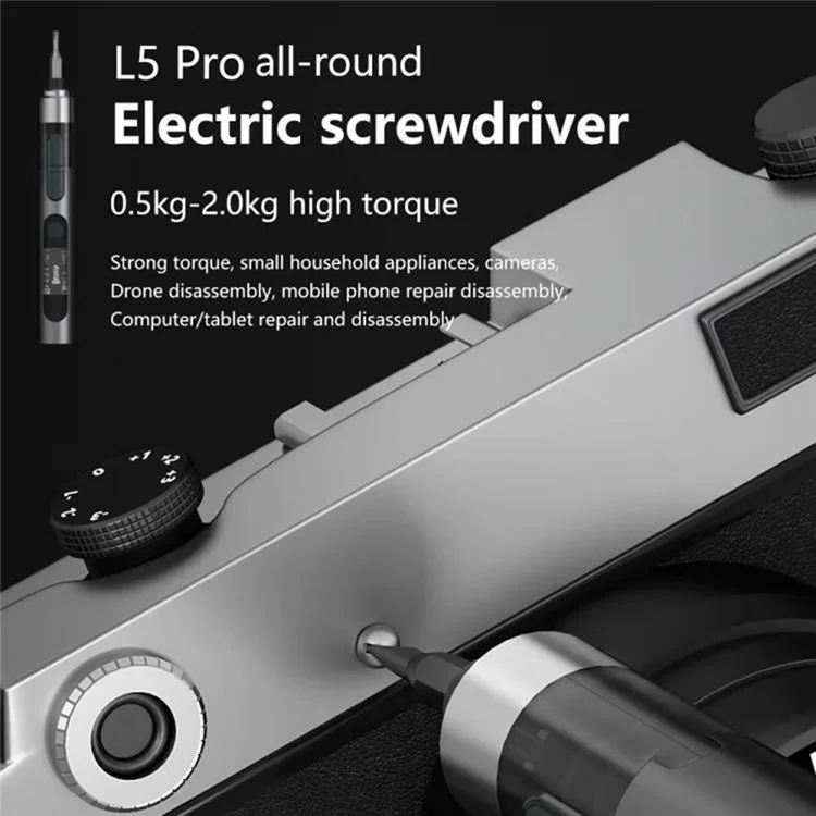 MAANT L5 Pro Tournevis Électrique de Précision Multifonction Kit d'Outils de Réparation de Smartphone avec 24 Embouts