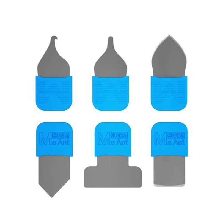 MAANT MY-118 6 in 1 Metal Steel Opening Pry Tool Ultra Thin Phone Battery Glue Removal Blade Set