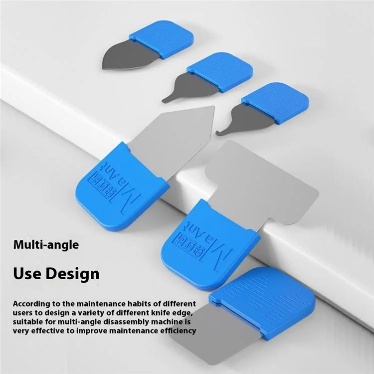 MAANT MY-118 6 in 1 Metal Steel Opening Pry Tool Ultra Thin Phone Battery Glue Removal Blade Set