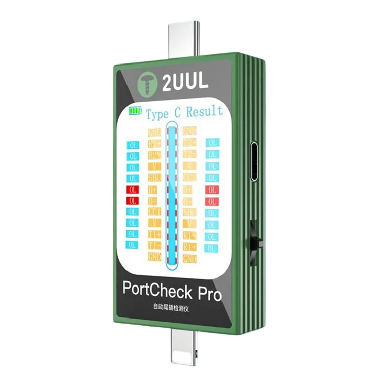 2UUL PW31 Portcheck Pro iP / Type C Тестер мобильного телефона с автоматическим обнаружением неисправностей 5В 2А