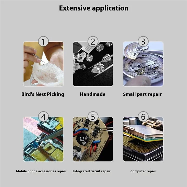 MAANT SS-A1 Stainless Steel Tweezers Non-Magnetic High Precision Jump Wire Clip for Phone Repair
