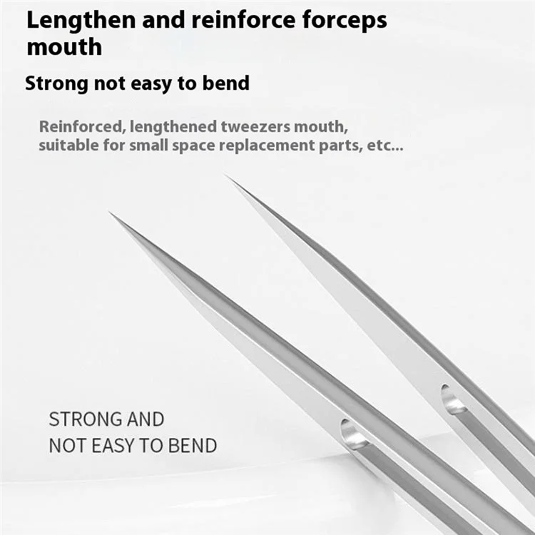 MAANT SS-A1 Stainless Steel Tweezers Non-Magnetic High Precision Jump Wire Clip for Phone Repair