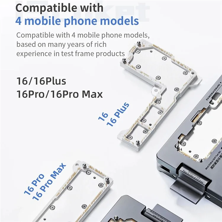 For iPhone 16 / 16 Pro / 16 Plus / 16 Pro Max Motherboard Layered Test Frame Logic Board Function Testing
