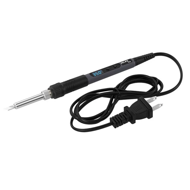 RELIFE 936 Digital Display Soldering Iron 90W High Power Fast Heating for Electronic Repair, K Type Tip - CN Standard Plug