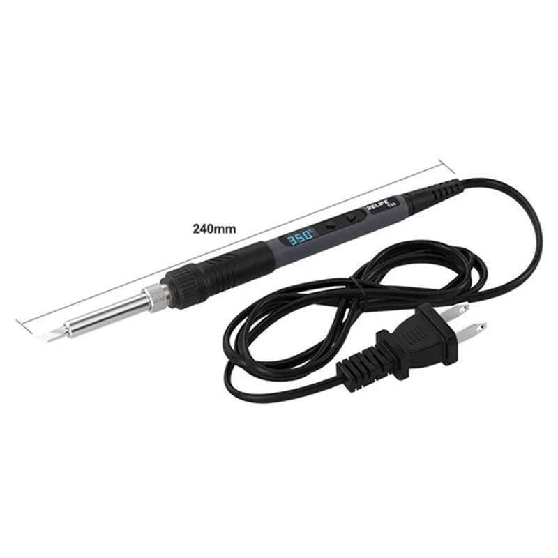 RELIFE 936 Digital Display Soldering Iron 90W High Power Fast Heating for Electronic Repair, K Type Tip - CN Standard Plug