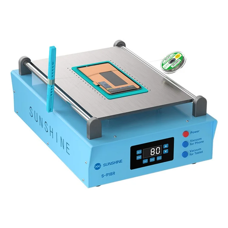 Machine SUNSHINE S-918R pour séparation d'écran LCD de téléphone - Appareil de réparation pour retirer et changer le verre LCD - Prise EU
