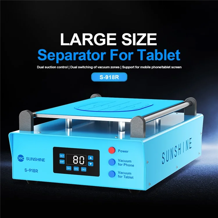 Machine SUNSHINE S-918R pour séparation d'écran LCD de téléphone - Appareil de réparation pour retirer et changer le verre LCD - Prise EU