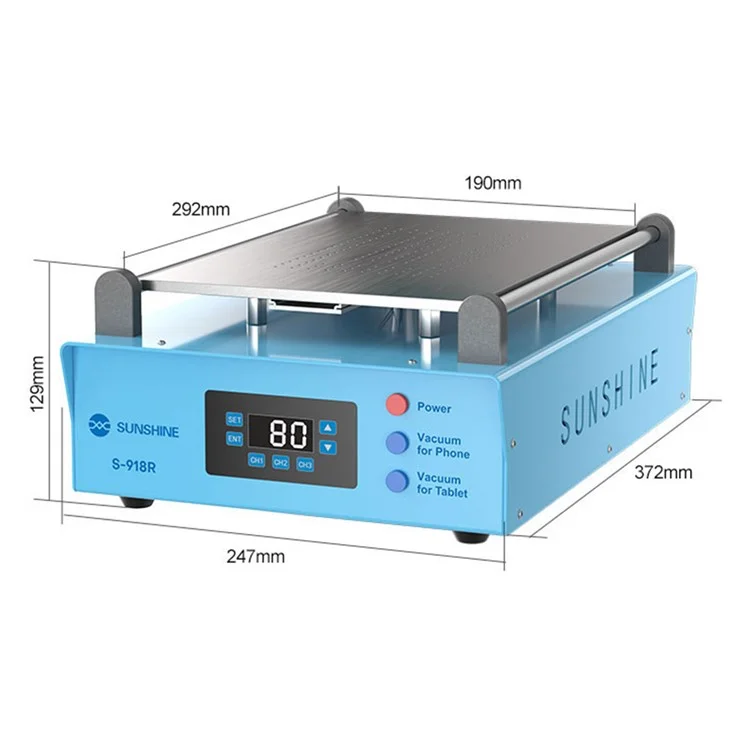 Machine SUNSHINE S-918R pour séparation d'écran LCD de téléphone - Appareil de réparation pour retirer et changer le verre LCD - Prise EU
